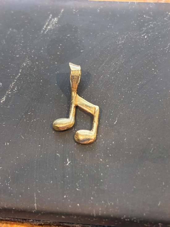 Jewelry - 14 K Gold Musical Note Pendant Necklace Charm
